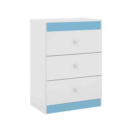 Cômoda Infantil Ternura 3 Gavetas Peternella Branco/Azul - Pertenella Menor preço em Cômoda Infantil Ternura 3 Gavetas Peternella Branco/Azul - Pertenella