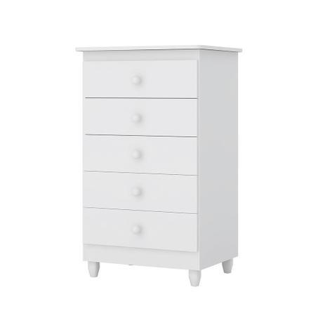 Cômoda Infantil Vitória 5 gavetas Branco Brilho - Peternella é ruim? Cômoda Infantil Vitória 5 gavetas Branco Brilho - Peternella é boa?