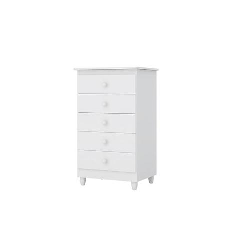 Cômoda Infantil Vitória 5 Gavetas Branco - Peternella - Pertenella Menor preço em Cômoda Infantil Vitória 5 Gavetas Branco - Peternella - Pertenella