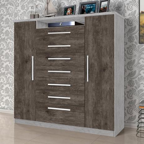 Cômoda JA Móveis Mega 2 Portas 7 Gavetas Avelã E Itauba é boa?