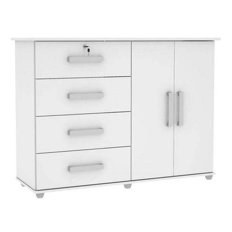 Comoda Jade 04 gavetas branco - Mirarack - 34 Menor preço em Comoda Jade 04 gavetas branco - Mirarack - 34