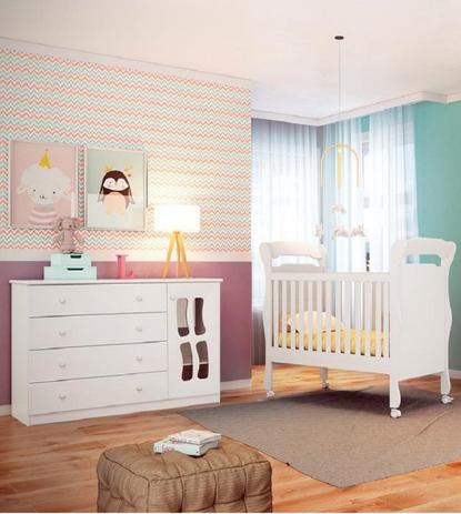 Cômoda Letícia mais Berço Mini Cama Colonial Amore 250 - Phoenix Baby Menor preço em Cômoda Letícia mais Berço Mini Cama Colonial Amore 250 - Phoenix Baby