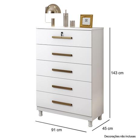 Menor preço em Cômoda Master Branco - Kaiki Móveis