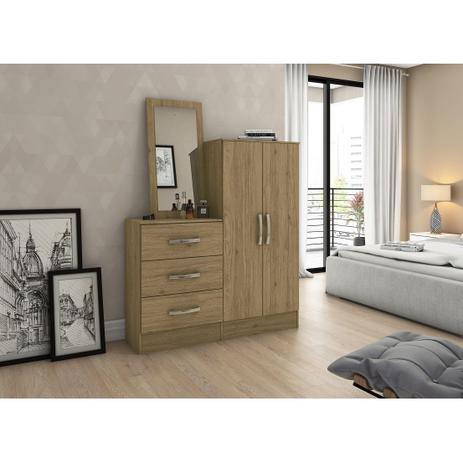 Cômoda Multiuso B700 02 Portas 03 Gavetas Briz - Rústico Menor preço em Cômoda Multiuso B700 02 Portas 03 Gavetas Briz - Rústico