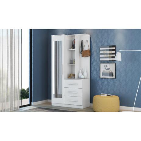Cômoda Multiuso Brisa 1 Porta 3 Gavetas com Espelho Demobile Menor preço em Cômoda Multiuso Brisa 1 Porta 3 Gavetas com Espelho Demobile