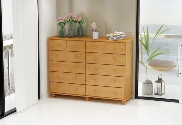 Cômoda Onix 12 Gavetas de Madeira Maciça Pinus - Bedroom é boa?