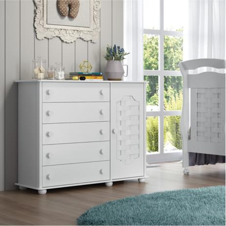 Cômoda Para Quarto Infantil 01 Porta E 05 Gavetas 100 MDF Treliça Slim - Matic é ruim? Cômoda Para Quarto Infantil 01 Porta E 05 Gavetas 100 MDF Treliça Slim - Matic é boa?