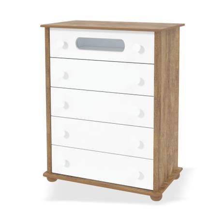 Cômoda Para Quarto Infantil 05 Gavetas 100 MDF Bambini - Matic Menor preço em Cômoda Para Quarto Infantil 05 Gavetas 100 MDF Bambini - Matic