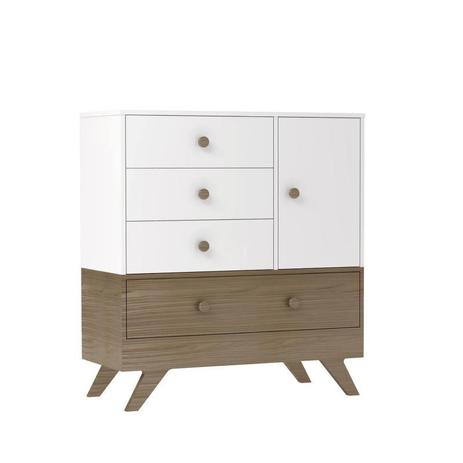 Cômoda para Quarto Infantil Duda Branco Acetinado/ Wengue - Moveis Canaã - Móveis canaã é boa?