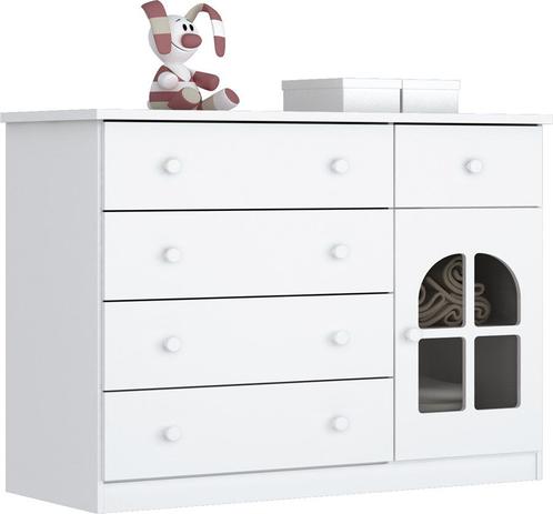 Menor preço em Cômoda Provençal 05 Gavetas 01 Porta 100 MDF Henn