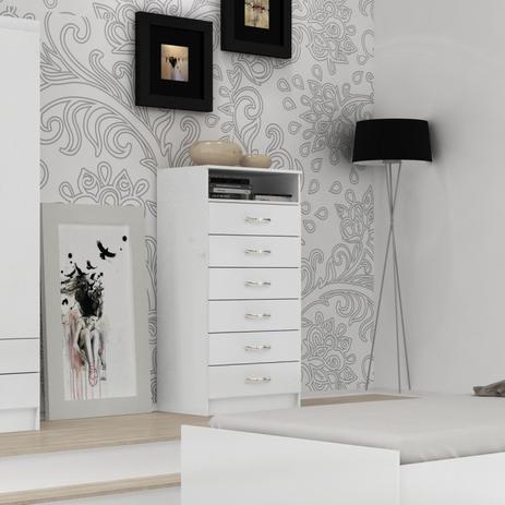 Cômoda Rack 6 Gavetas 1 Nicho Maxi Evidência Móveis Branco é boa?