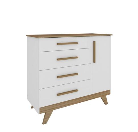 Comoda Retro 04 gavetas 01 porta lisa 100 MDF Peroba Moveis é ruim? Comoda Retro 04 gavetas 01 porta lisa 100 MDF Peroba Moveis é boa?