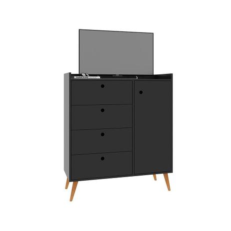 Cômoda Retrô com 4 Gavetas Raissa - Preto - RPM Móveis é boa?