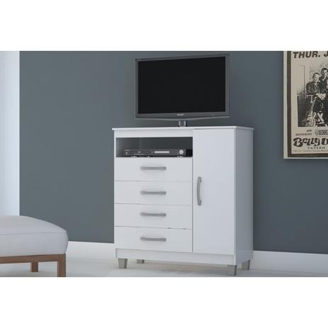 Cômoda Sapateira 1 Porta e 4 Gavetas Cannes Branco - MPdecor é boa?