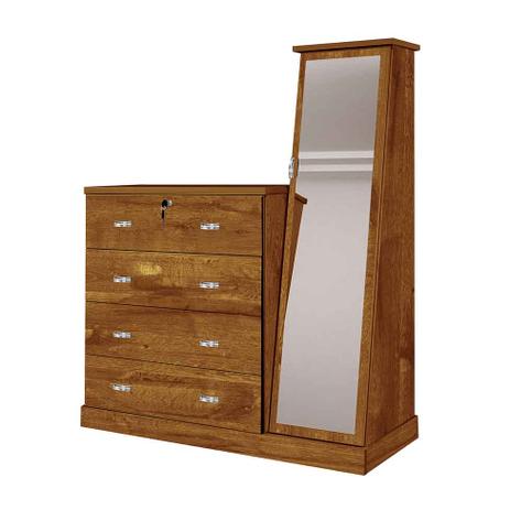Cômoda Siena 1 Porta 4 GV Caramelo - Chf móveis Menor preço em Cômoda Siena 1 Porta 4 GV Caramelo - Chf móveis