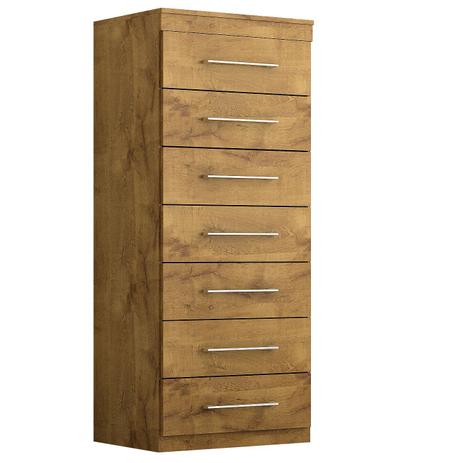 Cômoda solteiro aline mdp 7 gavetas castanho - Quarta divisao moveis é boa?