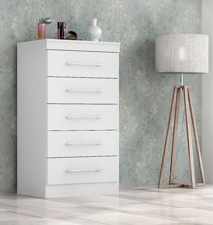 Cômoda solteiro andressa mdp 5 gavetas branco - Quarta Divisao Moveis Menor preço em Cômoda solteiro andressa mdp 5 gavetas branco - Quarta Divisao Moveis