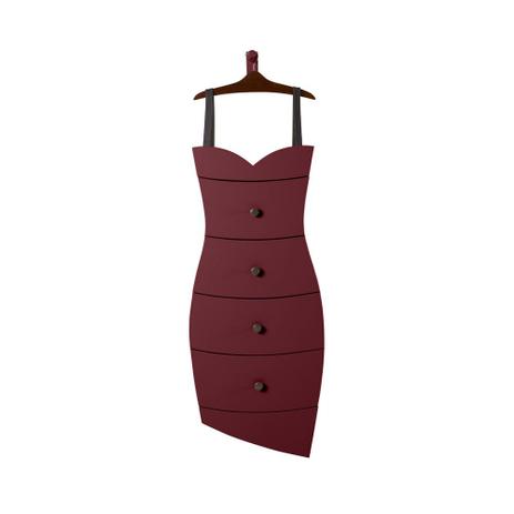 Cômoda Suspensa 4 Gavetas Dress 1081 Cacau/Bordo - Maxima - Máxima móveis Menor preço em Cômoda Suspensa 4 Gavetas Dress 1081 Cacau/Bordo - Maxima - Máxima móveis