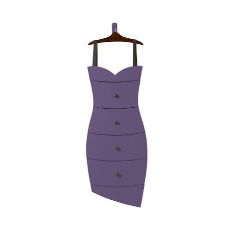 Cômoda Suspensa 4 Gavetas Dress 1081 Cacau/Roxo - Maxima - Máxima móveis Menor preço em Cômoda Suspensa 4 Gavetas Dress 1081 Cacau/Roxo - Maxima - Máxima móveis