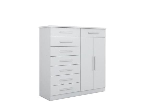 Cômoda Verona Plus 8 Gavetas Branco - Albatroz Menor preço em Cômoda Verona Plus 8 Gavetas Branco - Albatroz