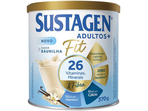 Complemento Alimentar Sustagen Baunilha Adultos+ - Fit 370g Menor preço em Complemento Alimentar Sustagen Baunilha Adultos+ - Fit 370g