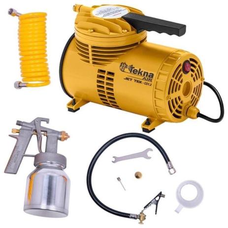 Compressor Ar Direto Tufão + Kit Bivolt 50psi Cd1251bk Tekna Menor preço em Compressor Ar Direto Tufão + Kit Bivolt 50psi Cd1251bk Tekna
