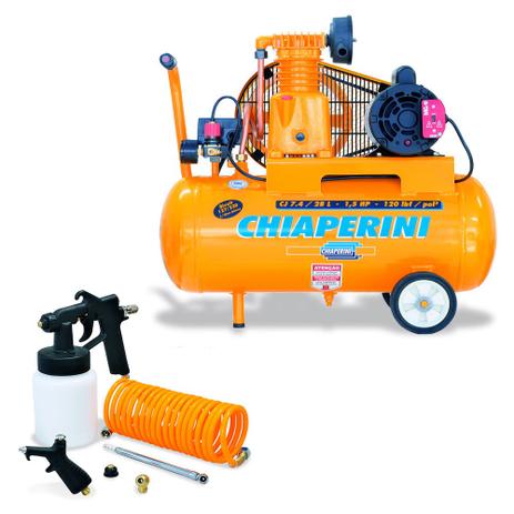 Menor preço em Compressor de ar baixa pressão 5,2 pés 28 litros com kit - CJ 7.4 28L (110V/220V) - Chiaperini