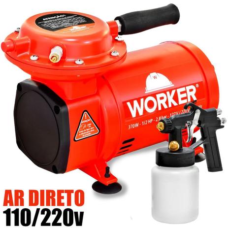Compressor De Ar Direto Elétrico Portátil Worker 2,8 Bar 1/3 HP Bivolt C/ Kit Pintura é boa?