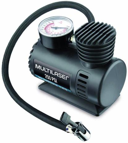 Compressor de Ar Multilaser + 3 Adaptadores 12 Volts - AU601 Menor preço em Compressor de Ar Multilaser + 3 Adaptadores 12 Volts - AU601