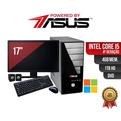 Computador ASUS I5 4ger 4gb 1Tb DVD Mon 17 Win Kit Menor preço em Computador ASUS I5 4ger 4gb 1Tb DVD Mon 17 Win Kit