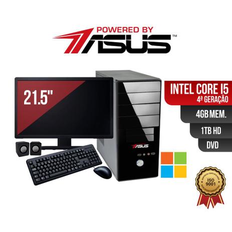 Computador ASUS I5 4ger 4gb 1Tb DVD Mon 21.5 Win Kit Menor preço em Computador ASUS I5 4ger 4gb 1Tb DVD Mon 21.5 Win Kit