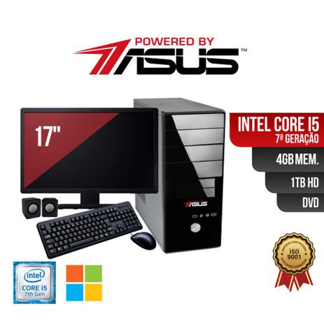 Computador ASUS I5 7Ger 4gb 1Tb DVD Mon17 Win Kit Menor preço em Computador ASUS I5 7Ger 4gb 1Tb DVD Mon17 Win Kit