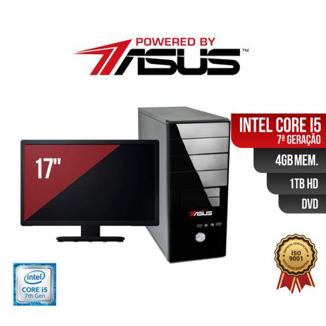 Computador ASUS I5 7Ger 4gb 1Tb DVD Mon17 Menor preço em Computador ASUS I5 7Ger 4gb 1Tb DVD Mon17