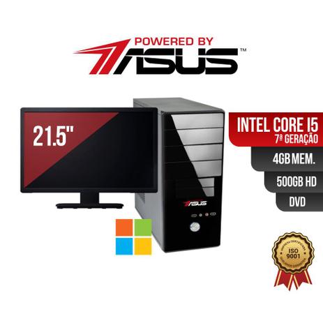 Computador ASUS I5 7Ger 4gb 500gb DVD Mon21 Win Menor preço em Computador ASUS I5 7Ger 4gb 500gb DVD Mon21 Win