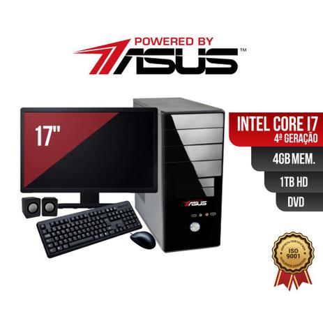 Computador ASUS I7 4ger 4gb 1Tb DVD Mon 17 Kit Menor preço em Computador ASUS I7 4ger 4gb 1Tb DVD Mon 17 Kit