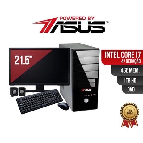 Computador ASUS I7 4ger 4gb 1Tb DVD Mon 21.5 Kit Menor preço em Computador ASUS I7 4ger 4gb 1Tb DVD Mon 21.5 Kit