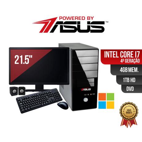Computador ASUS I7 4ger 4gb 1Tb DVD Mon 21.5 Win Kit Menor preço em Computador ASUS I7 4ger 4gb 1Tb DVD Mon 21.5 Win Kit