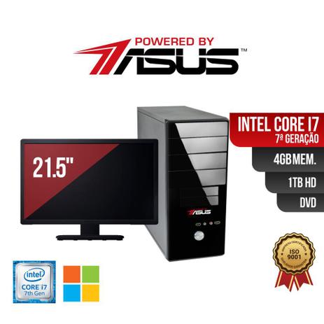 Computador ASUS I7 7Ger 4gb 1Tb DVD Mon21 Win Menor preço em Computador ASUS I7 7Ger 4gb 1Tb DVD Mon21 Win