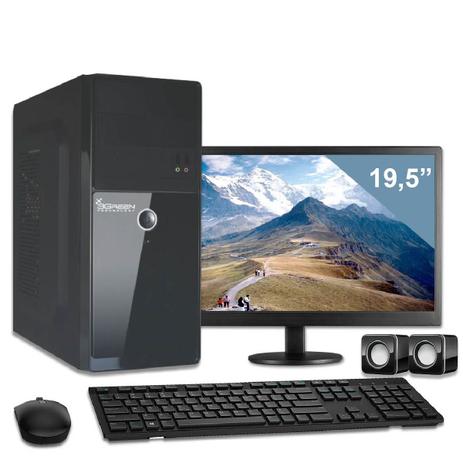 Computador com monitor 19,5 intel dual core 4gb hd 320gb 3green triumph business desktop