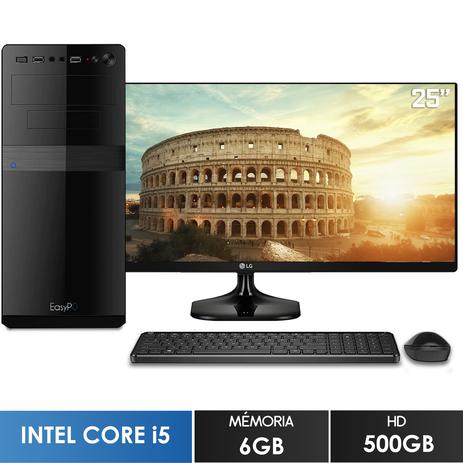 Computador com Monitor Ultrawide 25” LG Intel Core i5 6GB HD 500GB Wifi mouse e teclado sem fio EasyPC Screen Menor preço em Computador com Monitor Ultrawide 25” LG Intel Core i5 6GB HD 500GB Wifi mouse e teclado sem fio EasyPC Screen