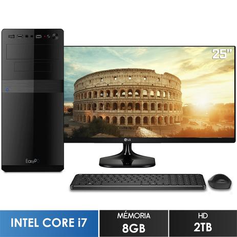 Computador com Monitor Ultrawide 25” LG Intel Core i7 8GB HD 2TB Wifi mouse e teclado sem fio EasyPC Screen Menor preço em Computador com Monitor Ultrawide 25” LG Intel Core i7 8GB HD 2TB Wifi mouse e teclado sem fio EasyPC Screen