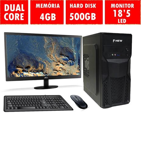 Computador Completo com Monitor LED 18.5 Dual Core 4GB HD500GB - Marketpc Menor preço em Computador Completo com Monitor LED 18.5 Dual Core 4GB HD500GB - Marketpc