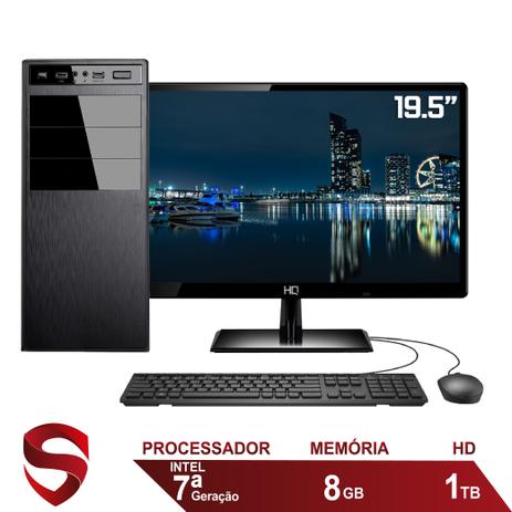 Computador Completo Intel 7ª Geração 8GB HD 1TB (Placa de vídeo Intel UHD 610) Monitor 19.5” LED HDMI Skill Pro Menor preço em Computador Completo Intel 7ª Geração 8GB HD 1TB (Placa de vídeo Intel UHD 610) Monitor 19.5” LED HDMI Skill Pro