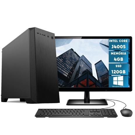 Computador Completo Intel Dual Core J4005 com Windows 10 Professional Monitor 19.5” HDMI 4GB SSD 120GB Skill MSW Menor preço em Computador Completo Intel Dual Core J4005 com Windows 10 Professional Monitor 19.5” HDMI 4GB SSD 120GB Skill MSW