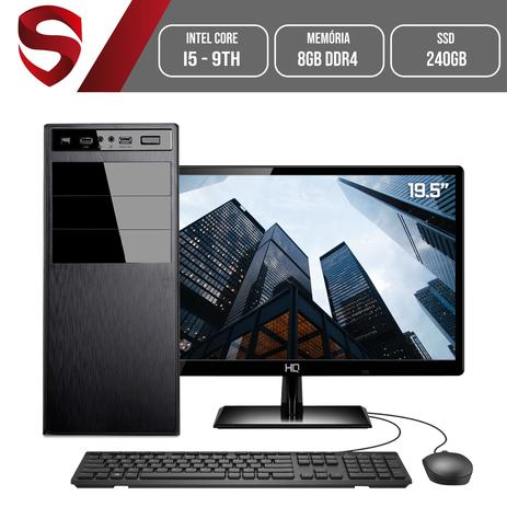 Computador Completo Monitor 19.5” Intel Core i5 9ª Geração 8GB DDR4 SSD 240GB (Placa de vídeo GEFORCE GT) Placa mãe ASUS Skill HomeJob Menor preço em Computador Completo Monitor 19.5” Intel Core i5 9ª Geração 8GB DDR4 SSD 240GB (Placa de vídeo GEFORCE GT) Placa mãe ASUS Skill HomeJob