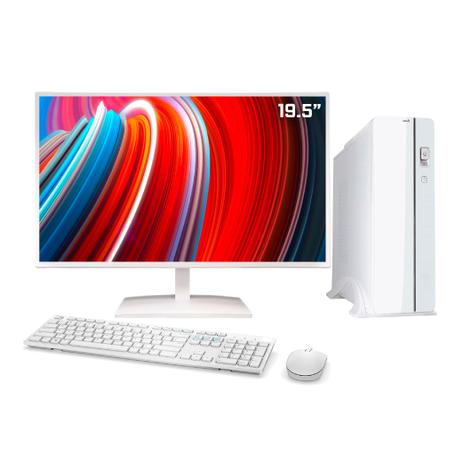 Computador Completo Slim PC Intel Core i5 8GB SSD 240GB Monitor 19.5" CorPC Fit Branco - 3GREEN Menor preço em Computador Completo Slim PC Intel Core i5 8GB SSD 240GB Monitor 19.5" CorPC Fit Branco - 3GREEN
