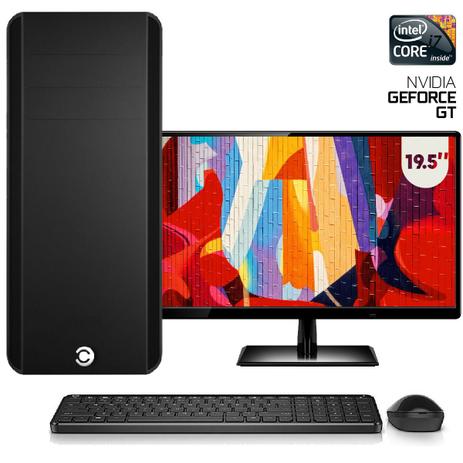 Computador CorpC Graphics Intel Core i7 8GB (Placa de vídeo GeForce GT) HD 1TB Monitor LED 19.5" Menor preço em Computador CorpC Graphics Intel Core i7 8GB (Placa de vídeo GeForce GT) HD 1TB Monitor LED 19.5"