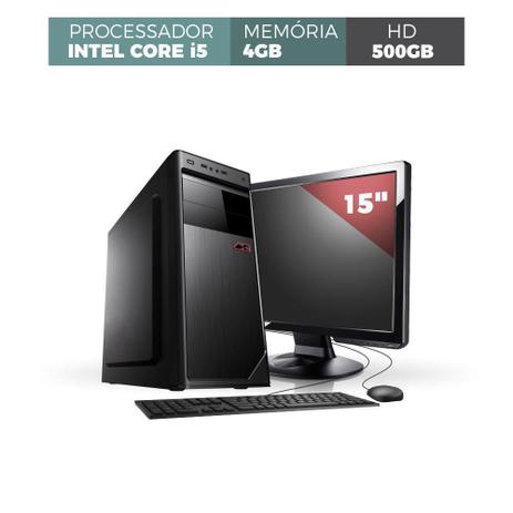 Computador Corporate Intel Core I5 3.20Ghz Memória 4Gb Hd 500Gb 4Gb 500Gb Monitor 15 Led Kit Teclado e Mouse Menor preço em Computador Corporate Intel Core I5 3.20Ghz Memória 4Gb Hd 500Gb 4Gb 500Gb Monitor 15 Led Kit Teclado e Mouse