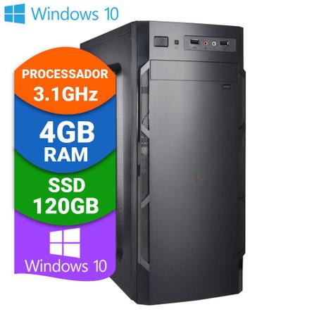 Computador Desktop 3.1GHz 4GB SSD 120GB Windows 10 Pc Cpu - Enkor é boa?