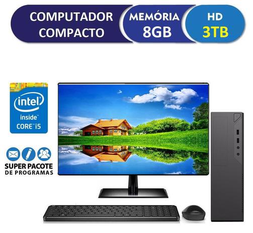 Computador Desktop Compacto EasyPC Intel Core i5 8GB HD 3TB com Monitor LED 19.5” HDMI mouse e teclado Menor preço em Computador Desktop Compacto EasyPC Intel Core i5 8GB HD 3TB com Monitor LED 19.5” HDMI mouse e teclado